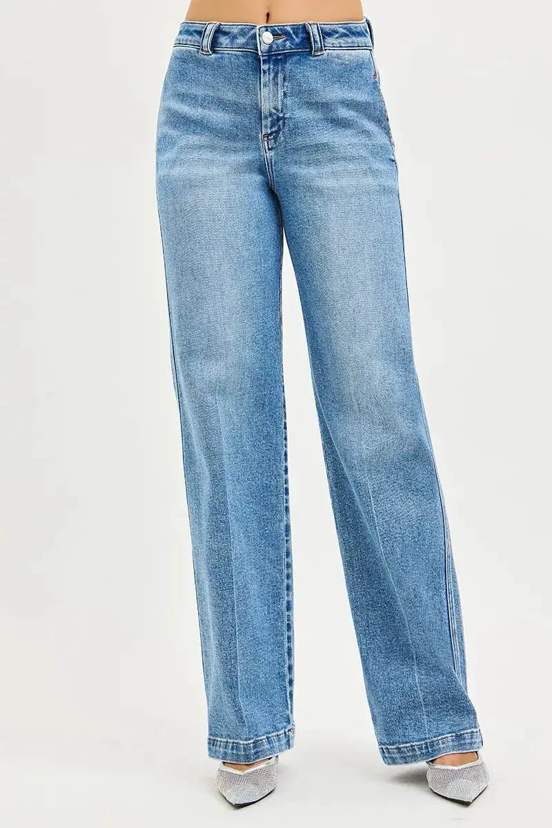 Slouchy Straight Jeans | RISEN by Trendsi