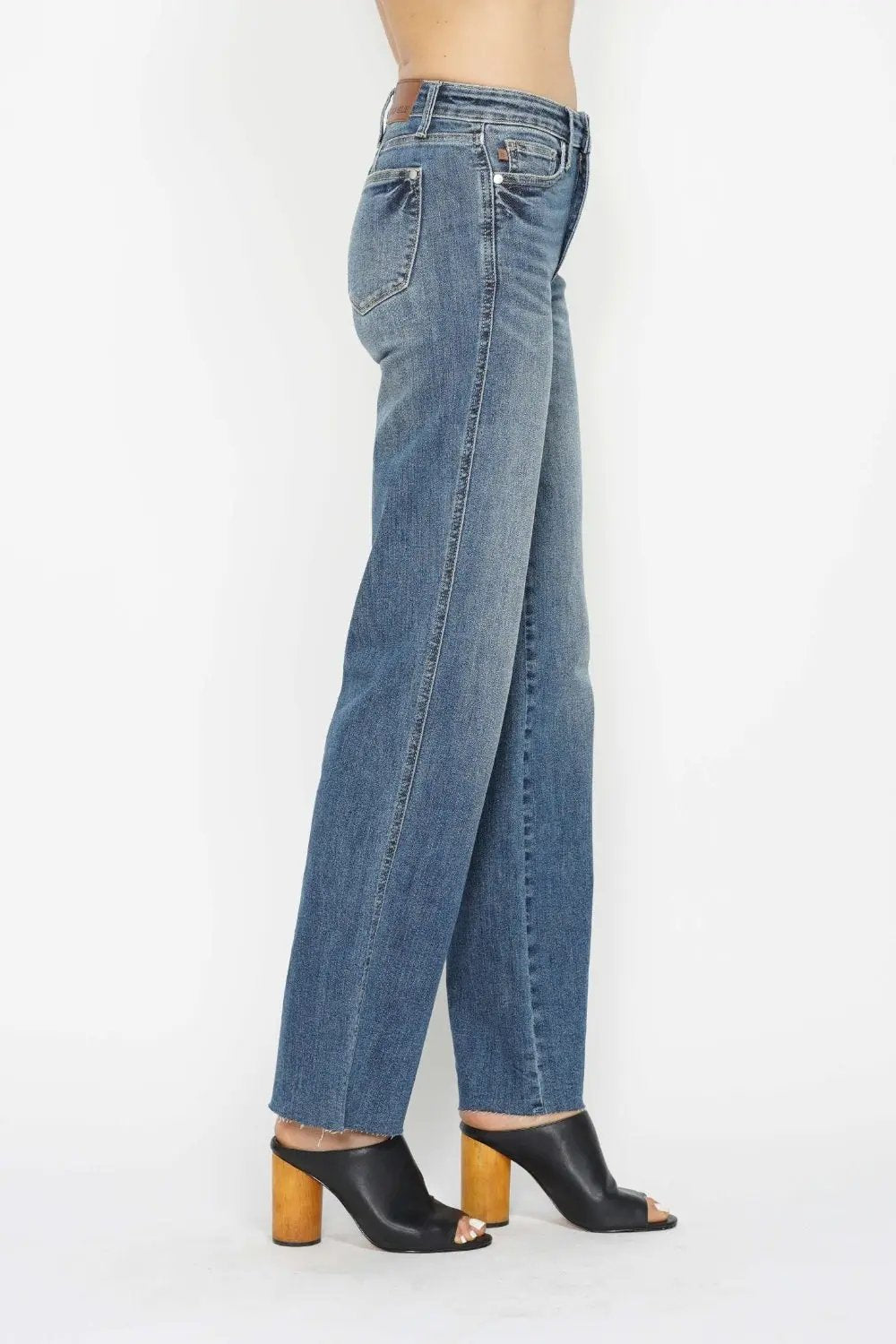 Full Size Tummy Control Straight Jeans | Judy Blue by Trendsi