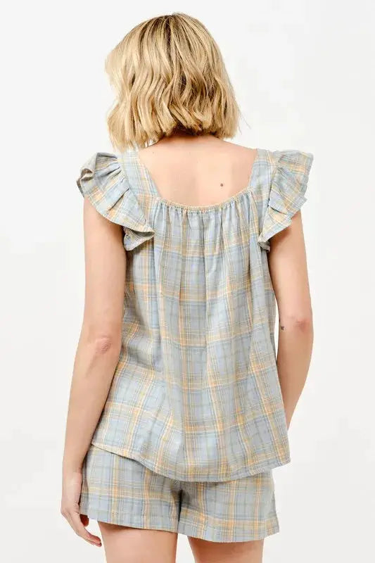 Plaid Print Smocked Detail Casual Shorts | And The Why by Trendsi
