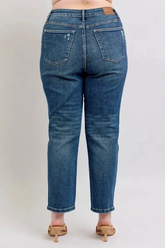 High Waisted Rigid Magic Straight Leg Jeans Plus | Judy Blue by Trendsi