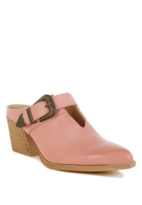 Holler Carved Buckle Statement Mules | Rag Company by Rag Company