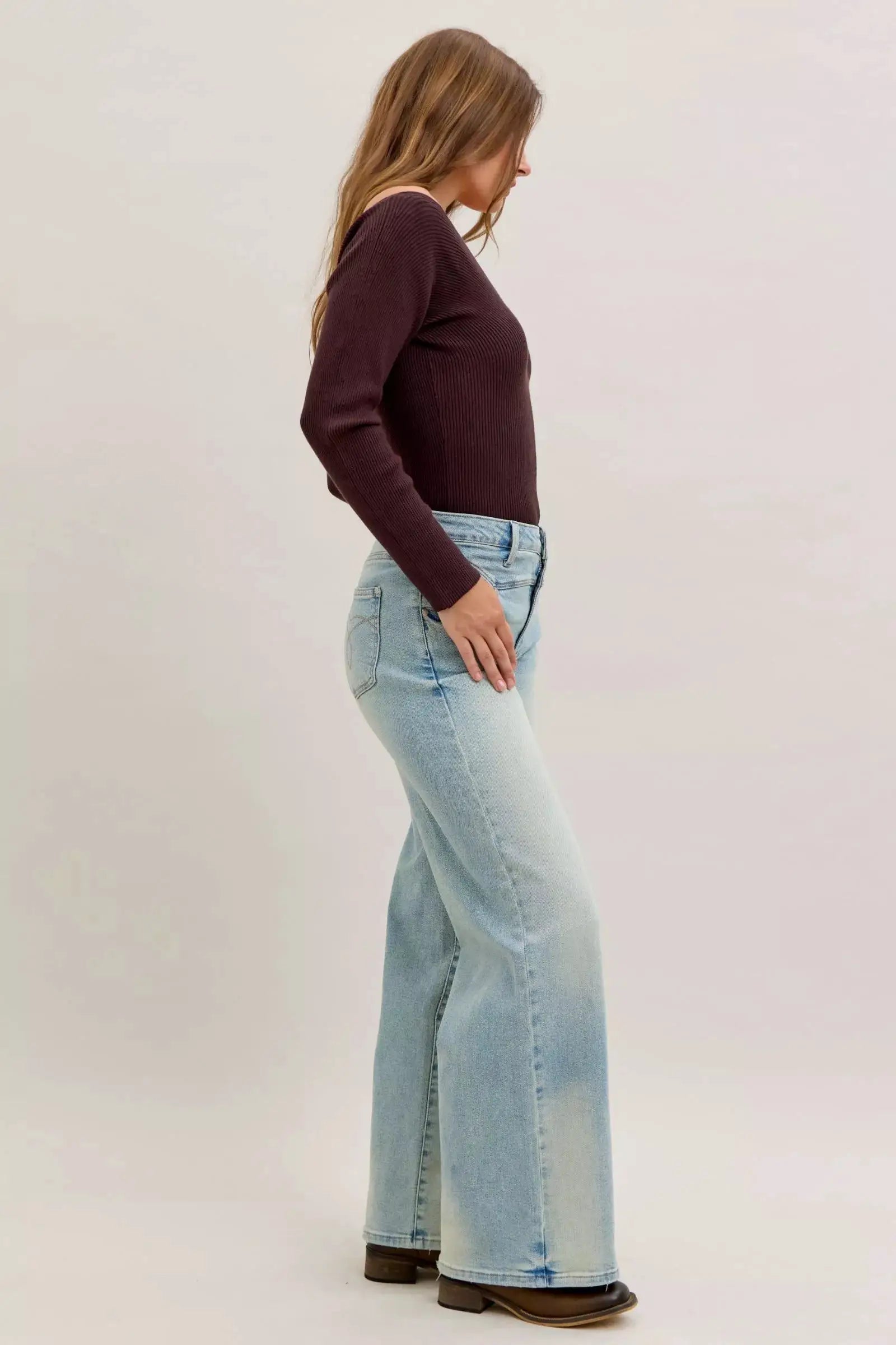 High Waist Column Straight Jeans | Judy Blue by Trendsi