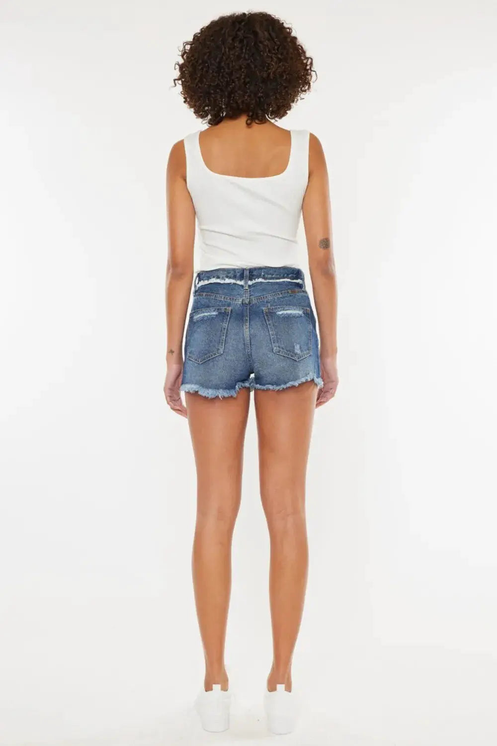 Distressed Button Fly Denim Shorts | Kancan USA by Trendsi
