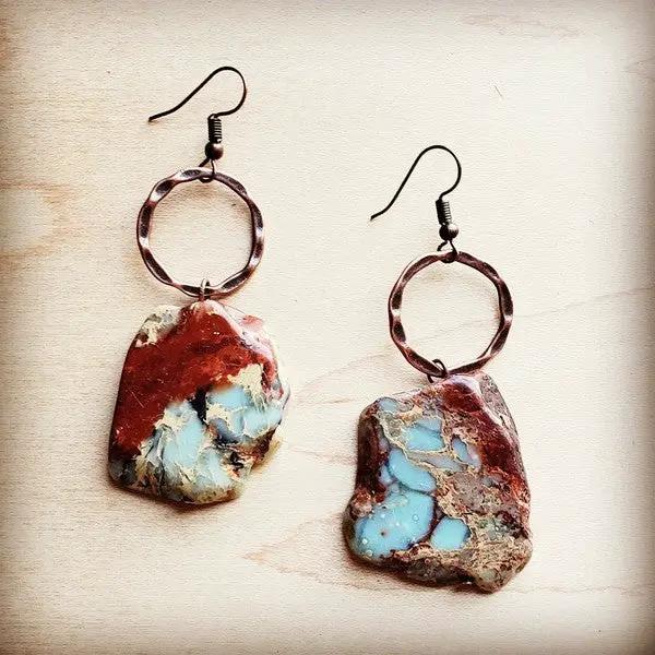 Aqua Terra Chunky Earrings by The Jewelry Junkie
