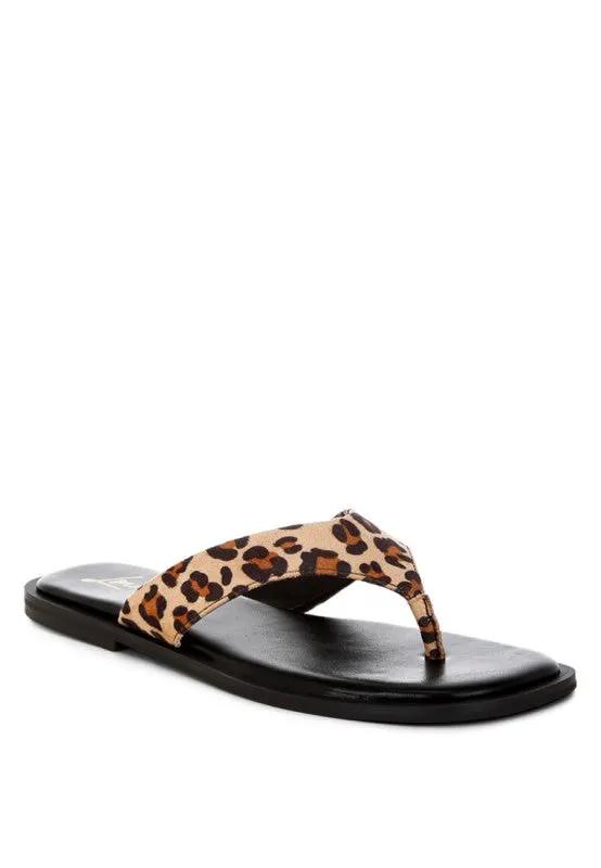 Buchi Animal Print Thong Flats | Rag Company by Rag Company