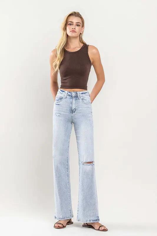 90s Vintage Super High Rise Flare Jeans by VERVET by Flying Monkey