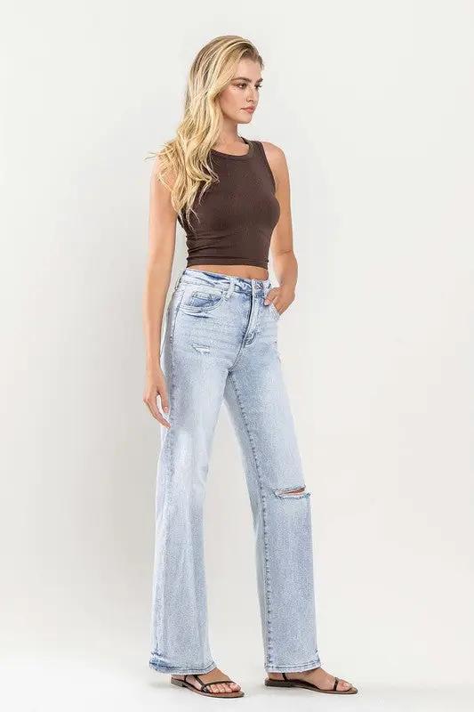 90s Vintage Super High Rise Flare Jeans by VERVET by Flying Monkey