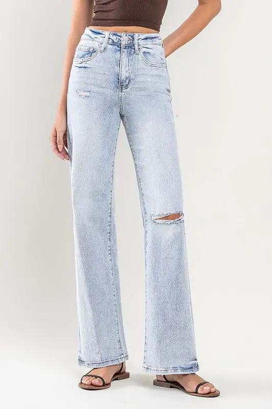 90s Vintage Super High Rise Flare Jeans by VERVET by Flying Monkey