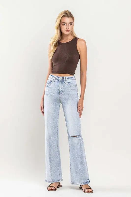90s Vintage Super High Rise Flare Jeans by VERVET by Flying Monkey