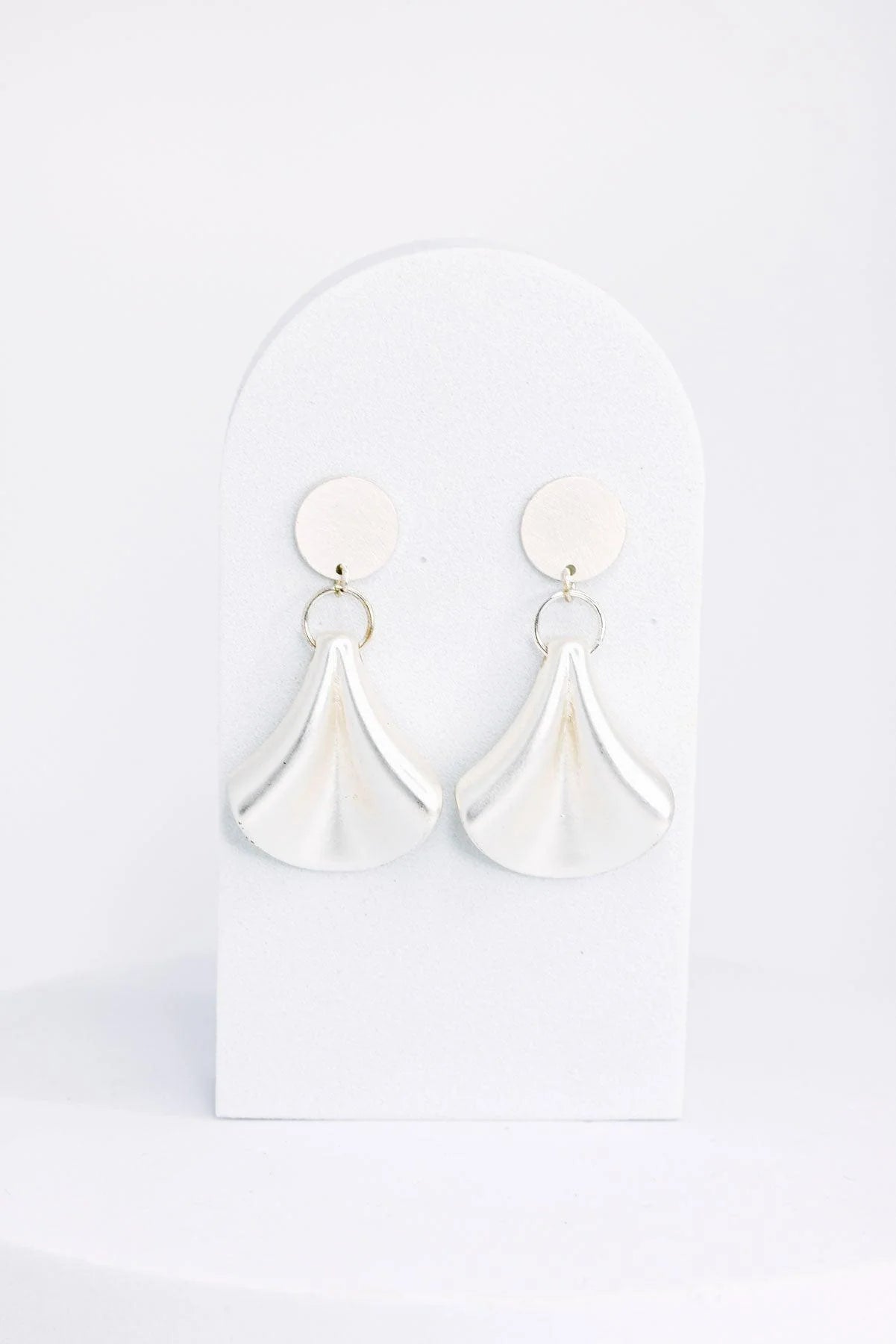 Metal Drop Shape Width Length Earrings