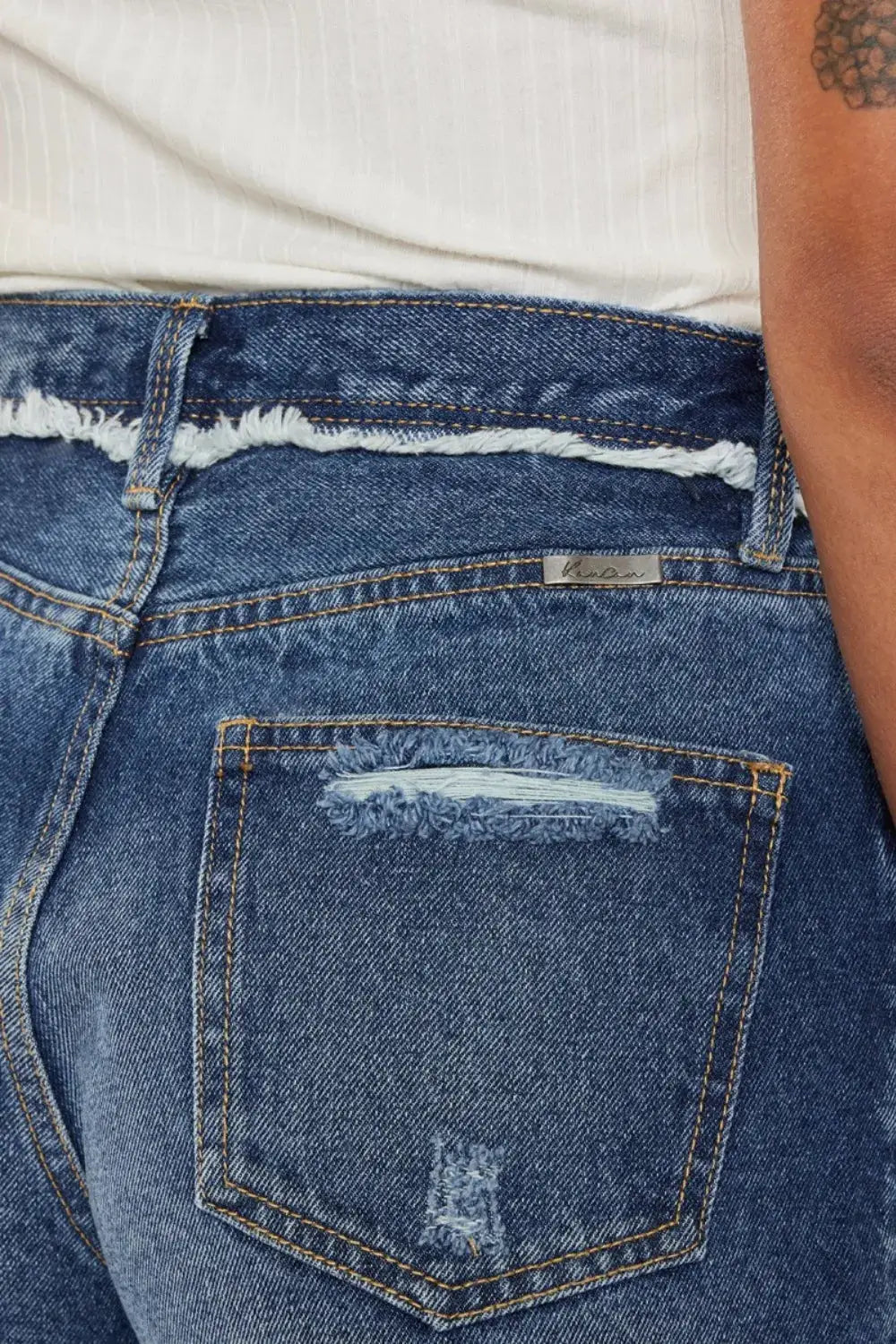 Distressed Button Fly Denim Shorts | Kancan USA by Trendsi
