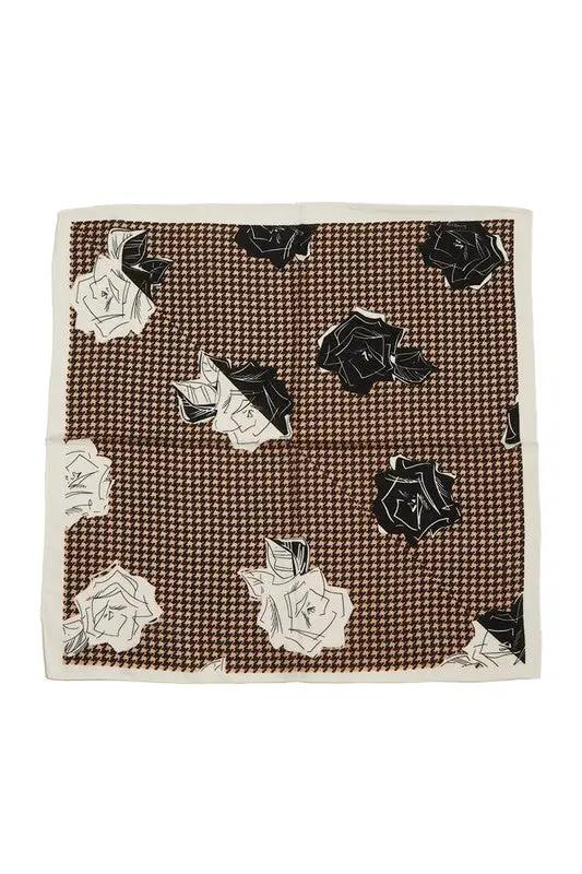 Roses Print Bandana Scarf by ICCO ACCESSORIES