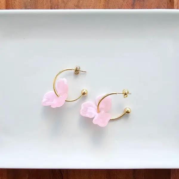 Magnolia Hoops - Pink by Spiffy & Splendid