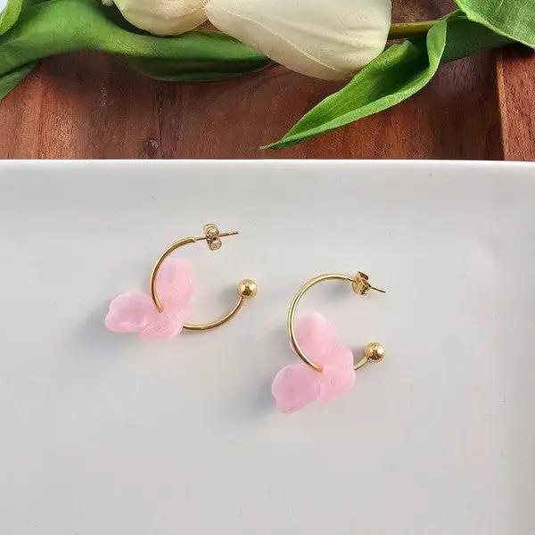 Magnolia Hoops - Pink by Spiffy & Splendid