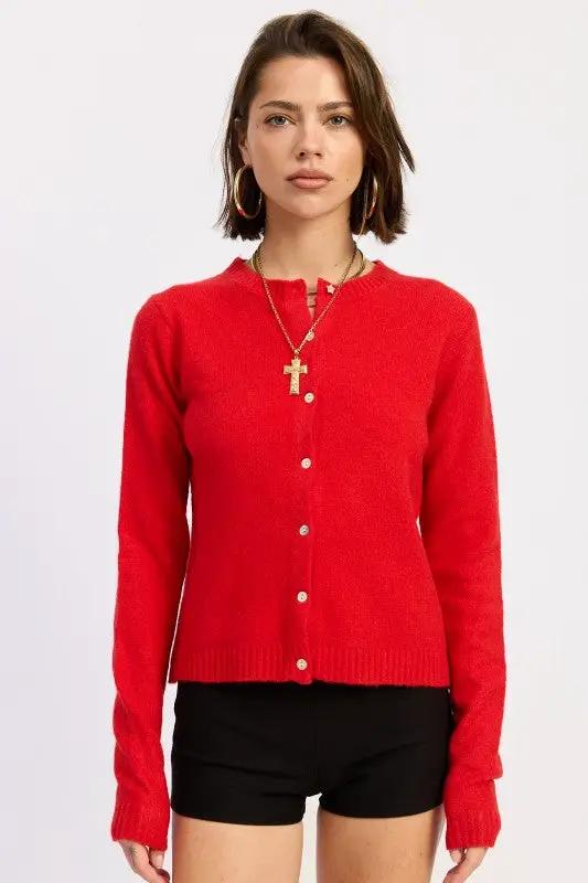FITTED BUTTON UP CARDIGAN | Emory Park by Emory Park