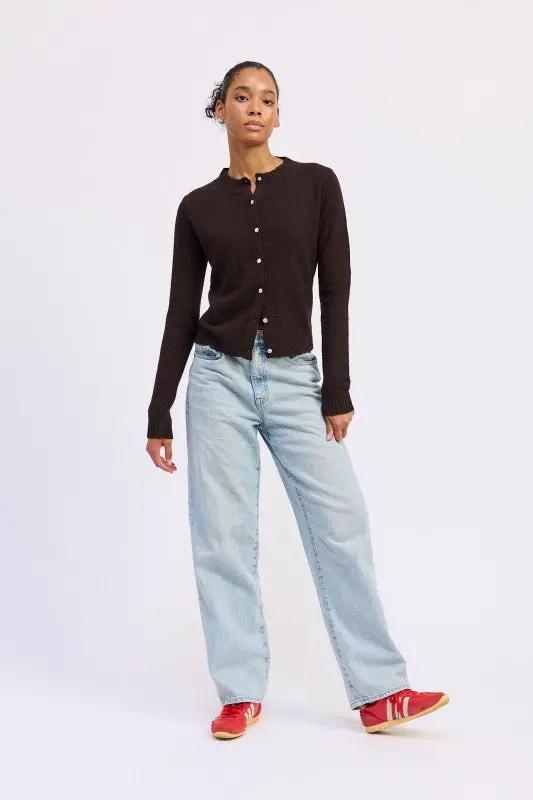 FITTED BUTTON UP CARDIGAN | Emory Park by Emory Park
