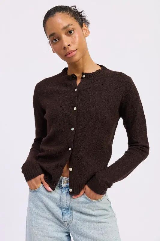 FITTED BUTTON UP CARDIGAN | Emory Park by Emory Park