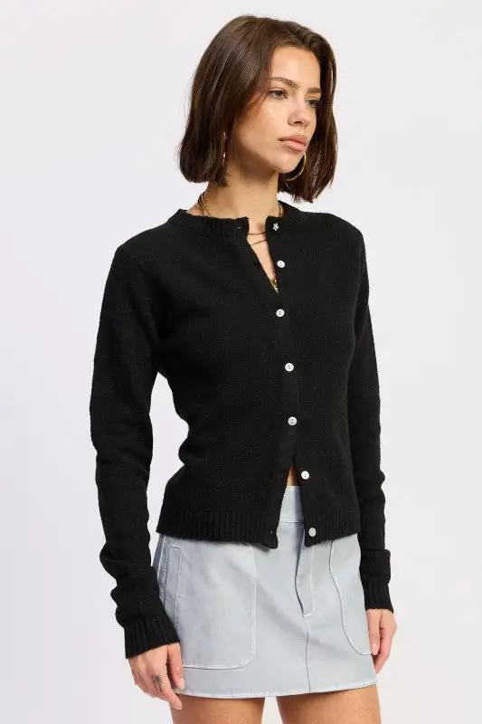 FITTED BUTTON UP CARDIGAN | Emory Park by Emory Park