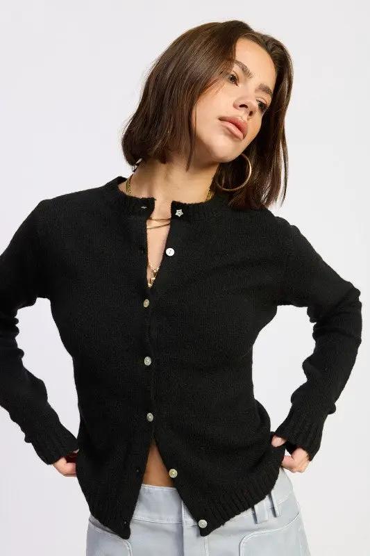 FITTED BUTTON UP CARDIGAN | Emory Park by Emory Park