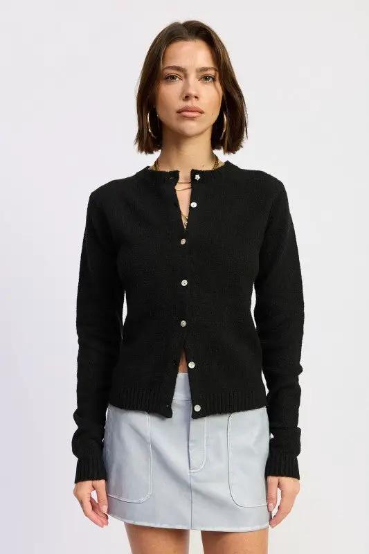 FITTED BUTTON UP CARDIGAN | Emory Park by Emory Park