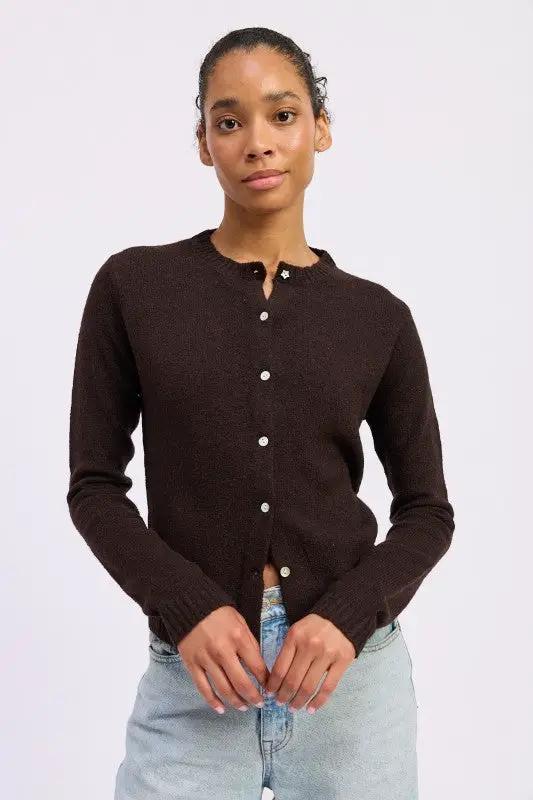FITTED BUTTON UP CARDIGAN | Emory Park by Emory Park