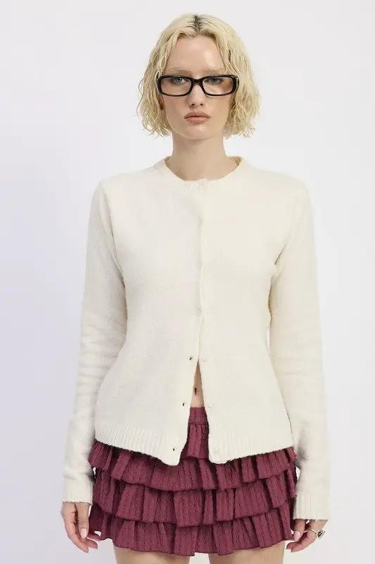 FITTED BUTTON UP CARDIGAN | Emory Park by Emory Park
