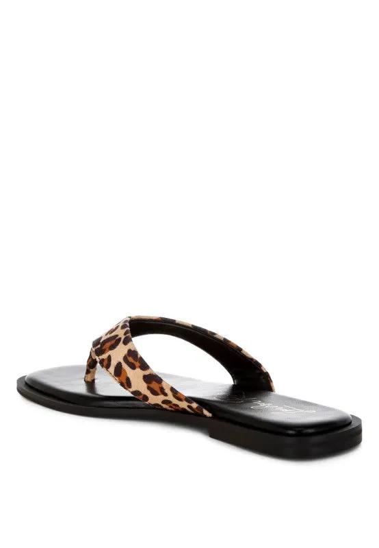 Buchi Animal Print Thong Flats | Rag Company by Rag Company