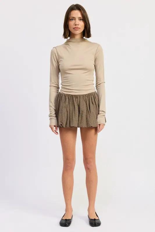 MOCK NECK LONG SLEEVE JERSEY TOP | Emory Park by Emory Park