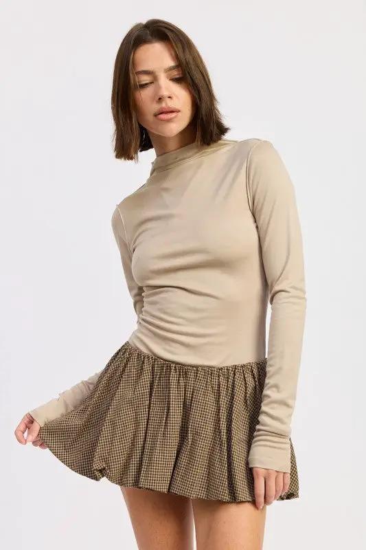 MOCK NECK LONG SLEEVE JERSEY TOP | Emory Park by Emory Park