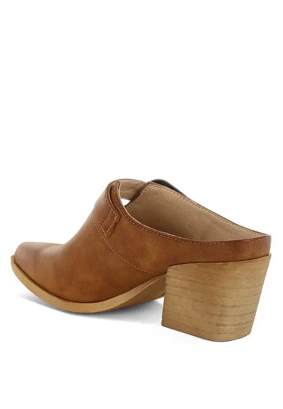 Holler Carved Buckle Statement Mules | Rag Company by Rag Company