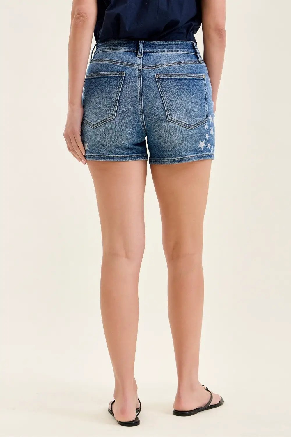 High Rise Slim Short with Star Splatter | Judy Blue by Trendsi