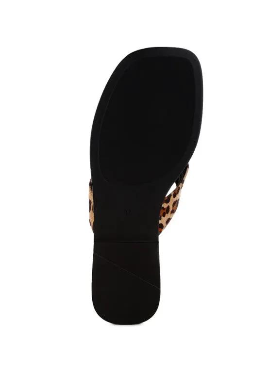 Buchi Animal Print Thong Flats | Rag Company by Rag Company