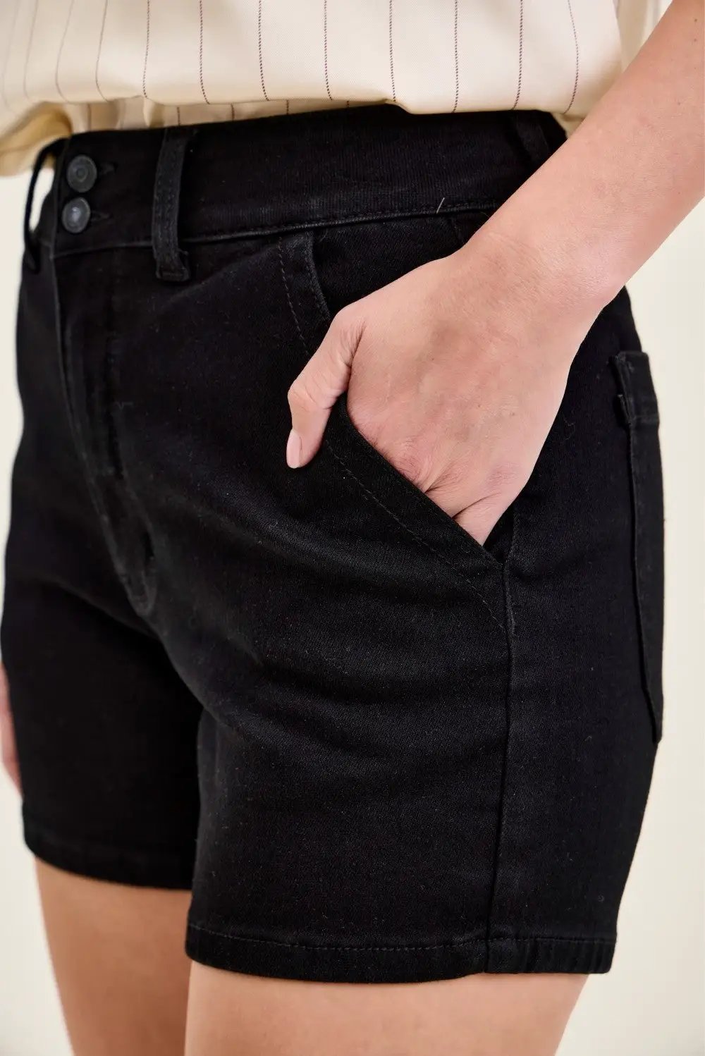 High-Waisted Trouser Shorts | Judy Blue by Trendsi