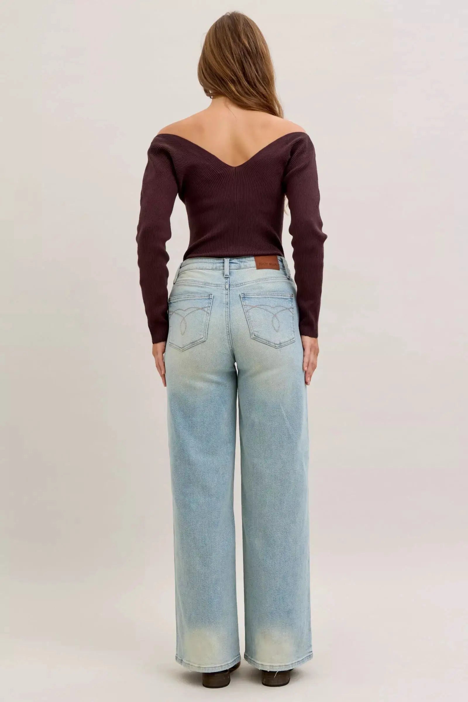 High Waist Column Straight Jeans | Judy Blue by Trendsi