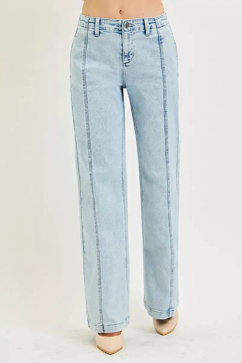 Slouchy Wide Leg Jeans | RISEN by Trendsi