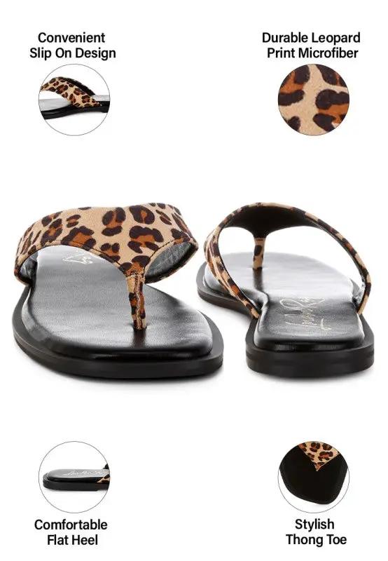 Buchi Animal Print Thong Flats | Rag Company by Rag Company