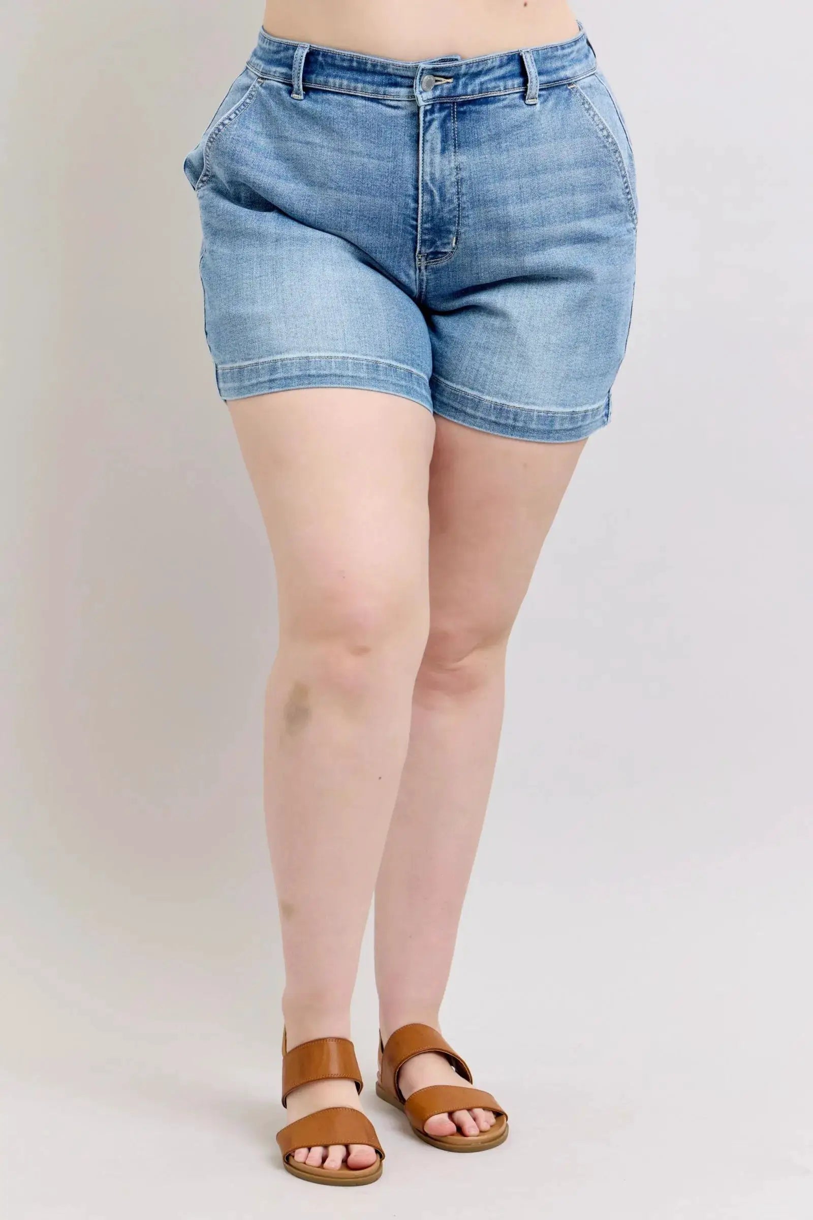 High Rise Denim Shorts Plus | Judy Blue by Trendsi