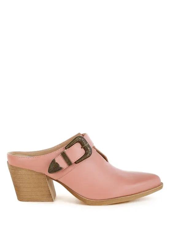 Holler Carved Buckle Statement Mules | Rag Company by Rag Company