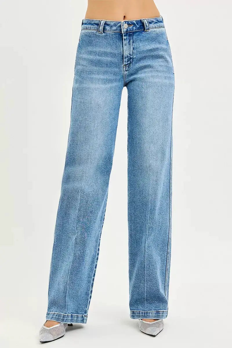 Slouchy Straight Jeans | RISEN by Trendsi
