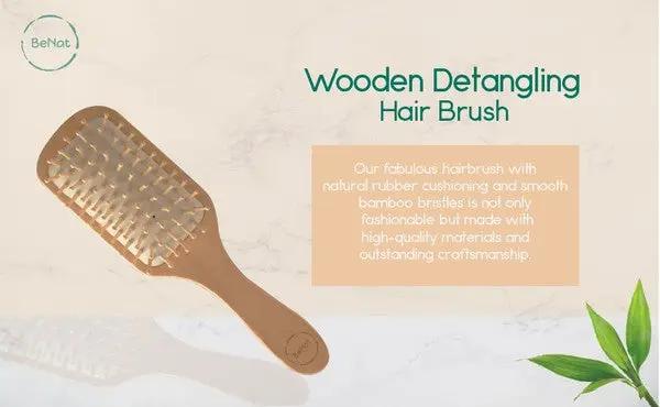 Wooden Detangling Hair Brush | BeNat by BeNat