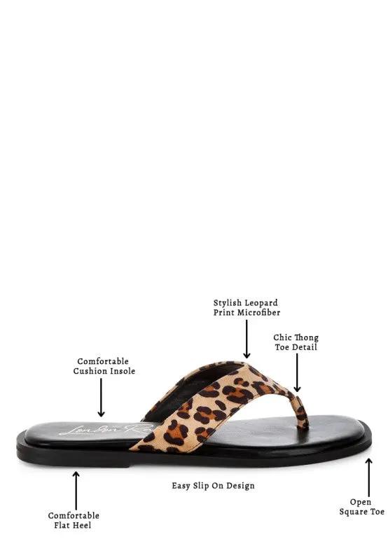 Buchi Animal Print Thong Flats | Rag Company by Rag Company