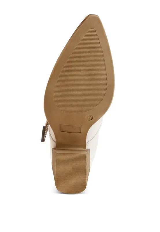 Holler Carved Buckle Statement Mules | Rag Company by Rag Company