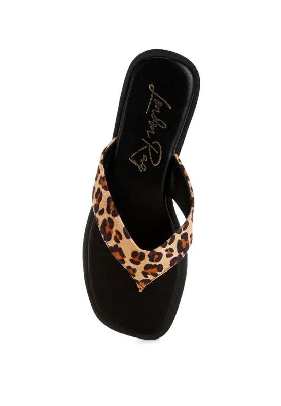 Buchi Animal Print Thong Flats | Rag Company by Rag Company