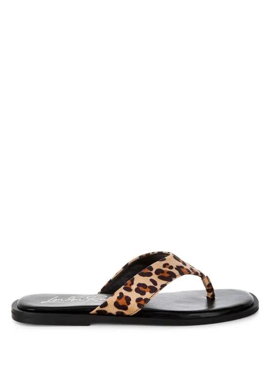Buchi Animal Print Thong Flats | Rag Company by Rag Company