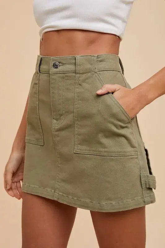 Cargo Denim Mini Skirt | Annie Wear by Trendsi