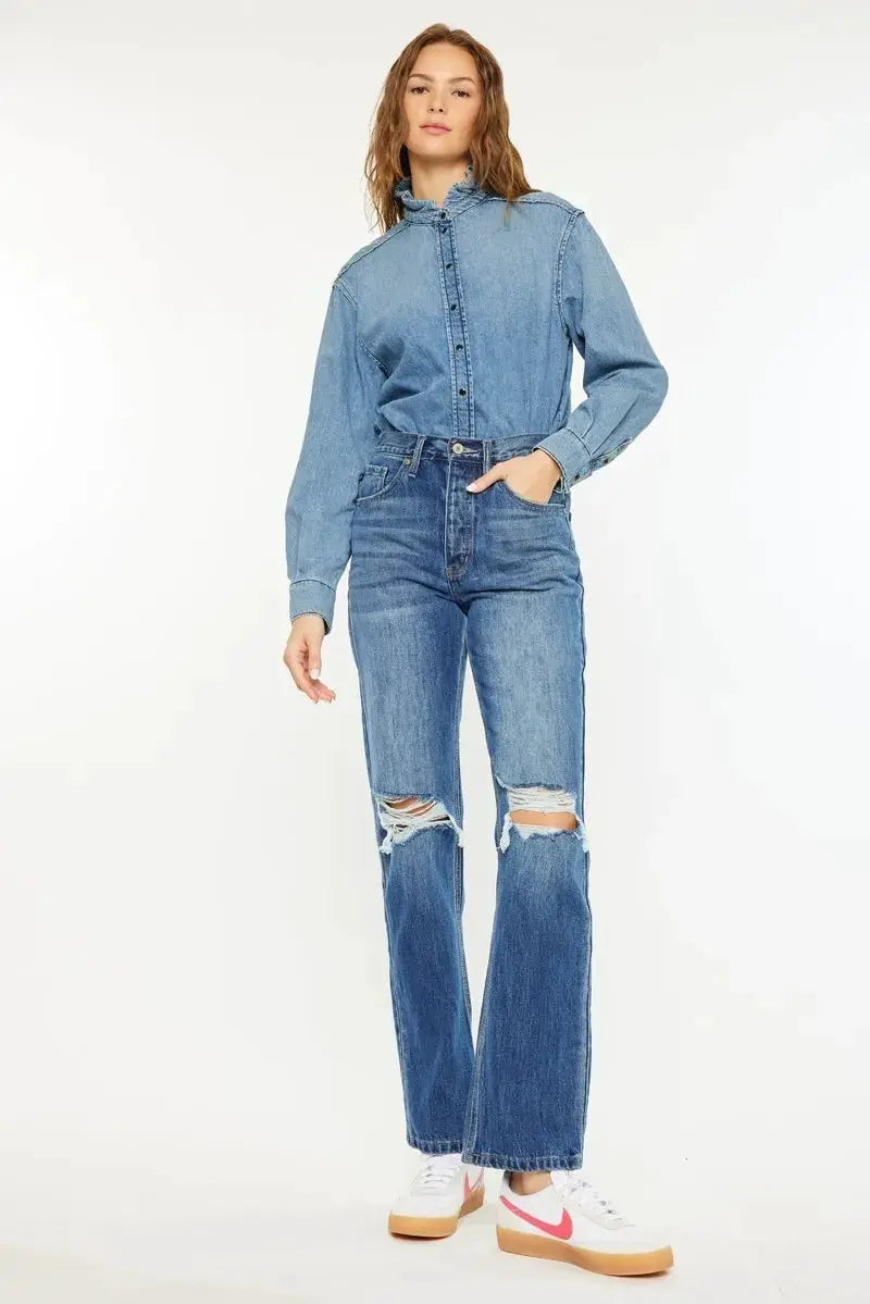 Ultra High Rise 90's Boyfriend Jeans | Kancan USA by Trendsi