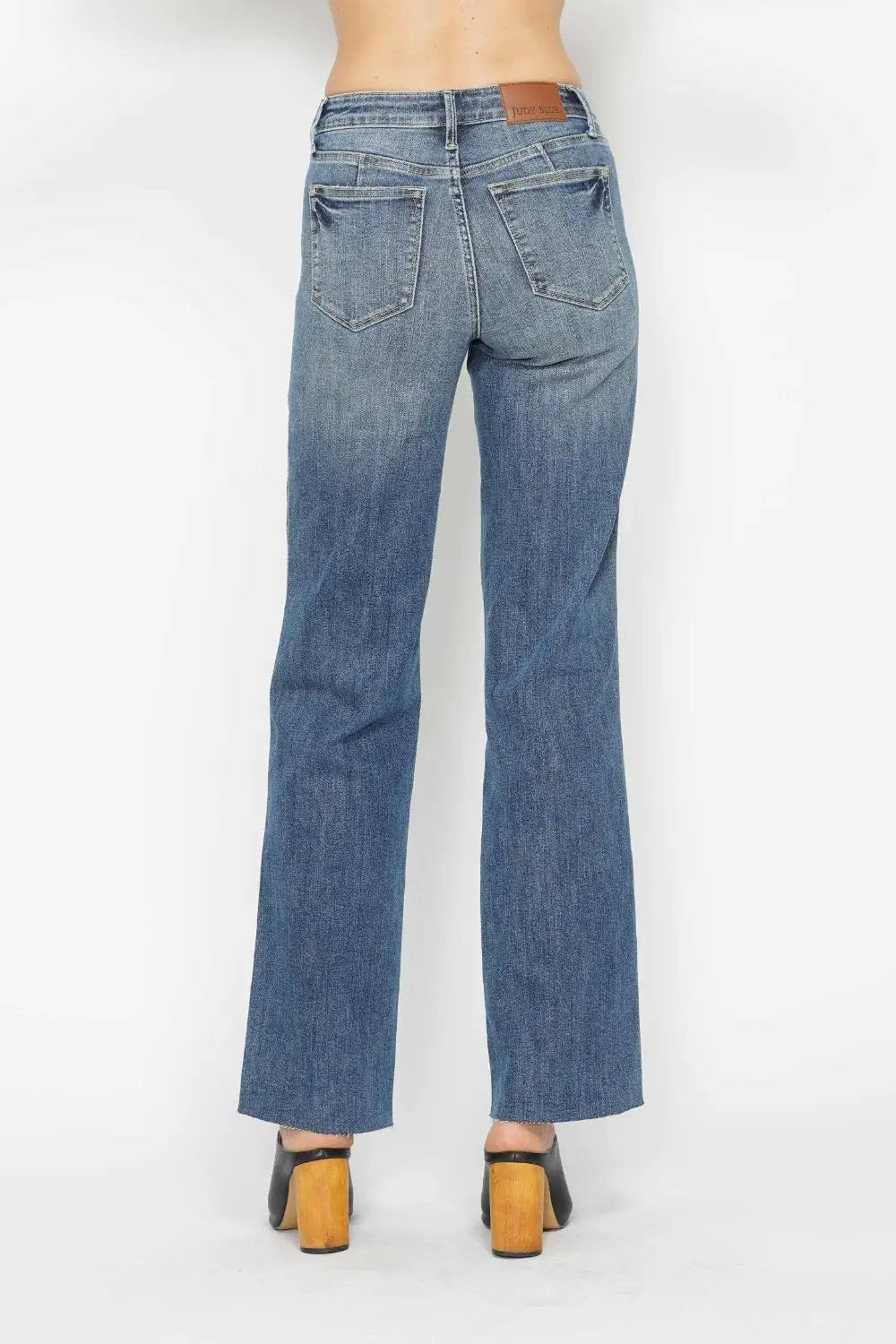 Full Size Tummy Control Straight Jeans | Judy Blue by Trendsi