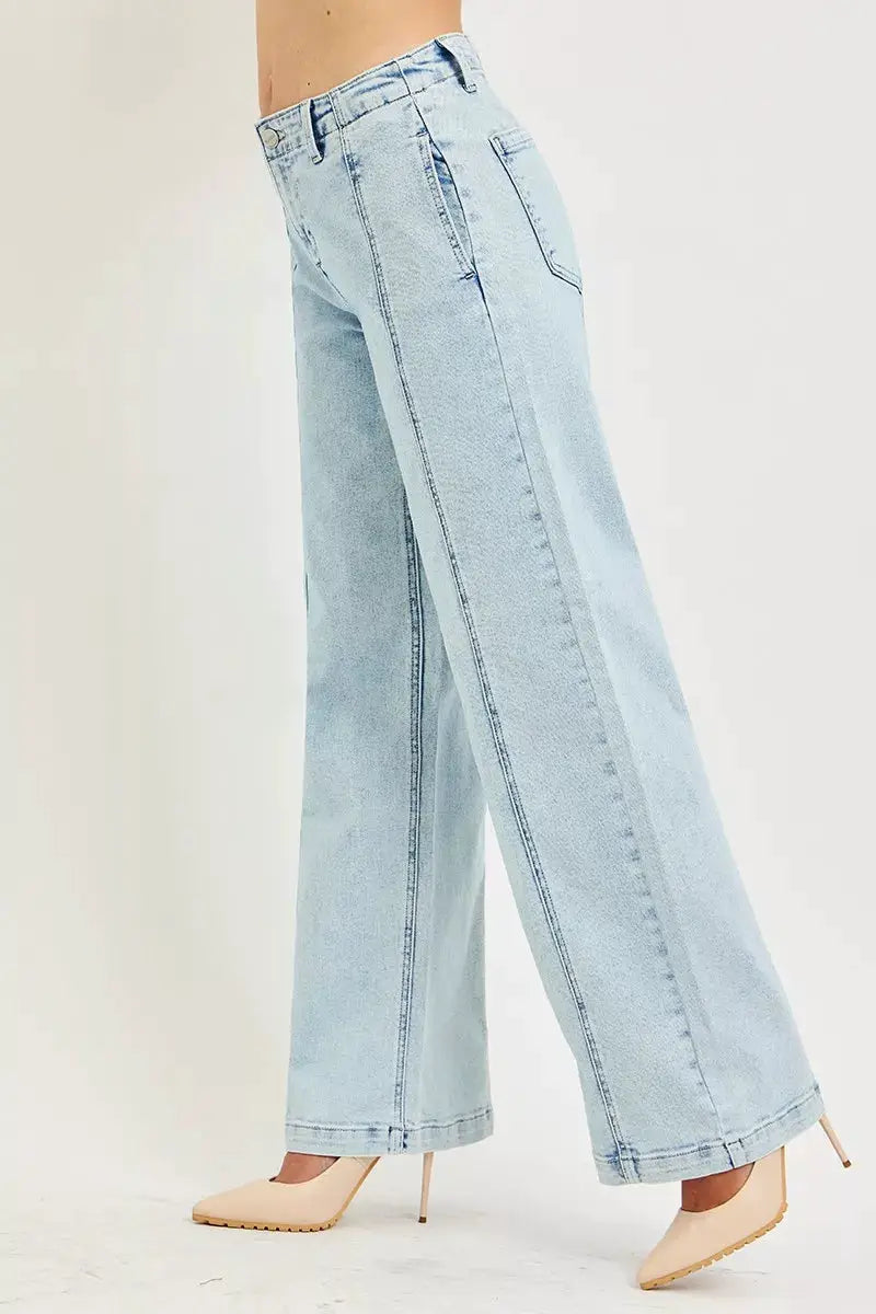 Slouchy Wide Leg Jeans | RISEN by Trendsi
