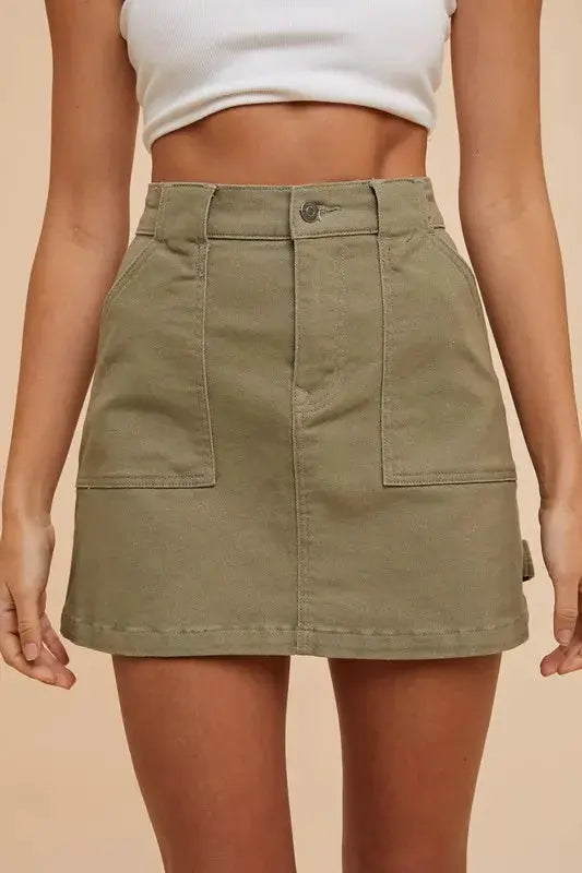 Cargo Denim Mini Skirt | Annie Wear by Trendsi