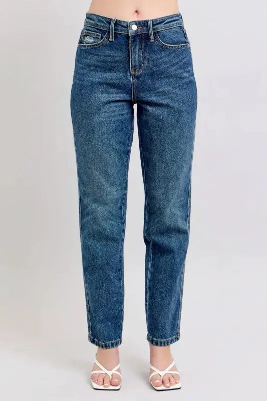 High Waisted Rigid Magic Straight Leg Jeans Plus | Judy Blue by Trendsi